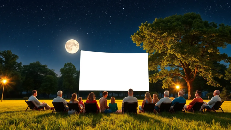 Cinema ao Ar Livre: Sessões Itinerantes sob as Estrelas