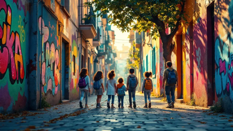 Street Art e roteiros com Crianças