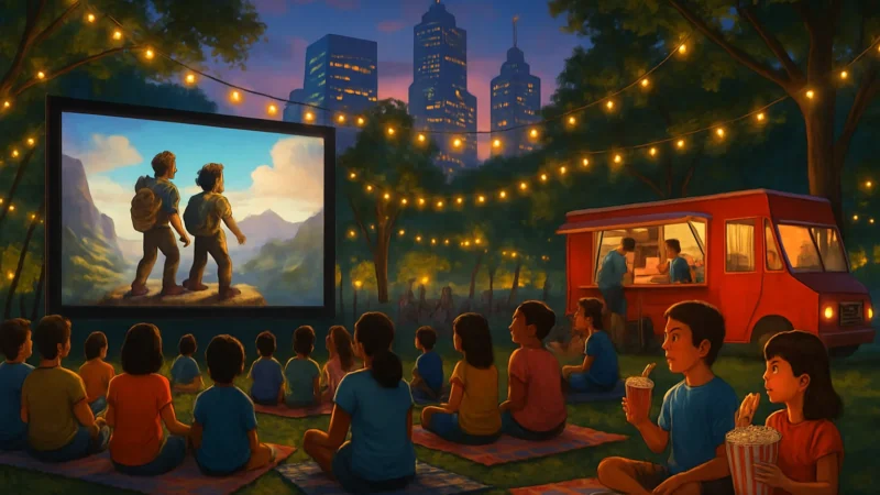 Parques com Cinema ao Ar Livre para Crianças