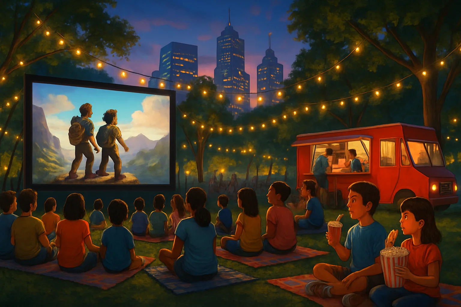 Parques com Cinema ao Ar Livre para Crianças